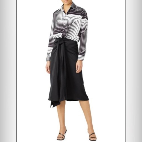 TOME - Zigzag Twofer Midi Shirtdress  Size: 10 - Picture 1 of 9